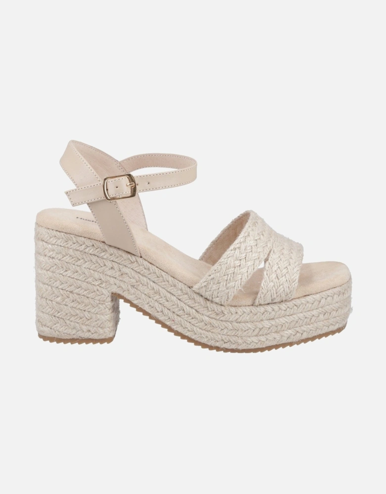 Jamelia Espadrille Heel Textile Women's Nude Sandals