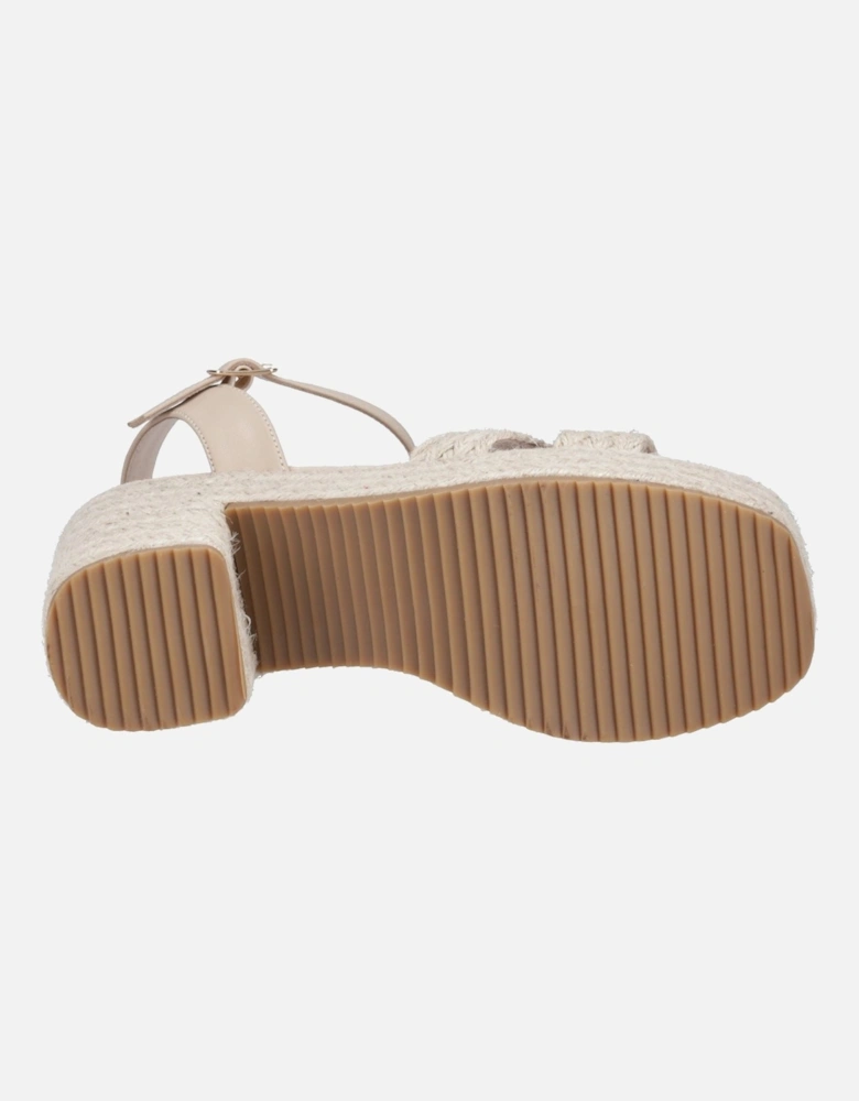Jamelia Espadrille Heel Textile Women's Nude Sandals