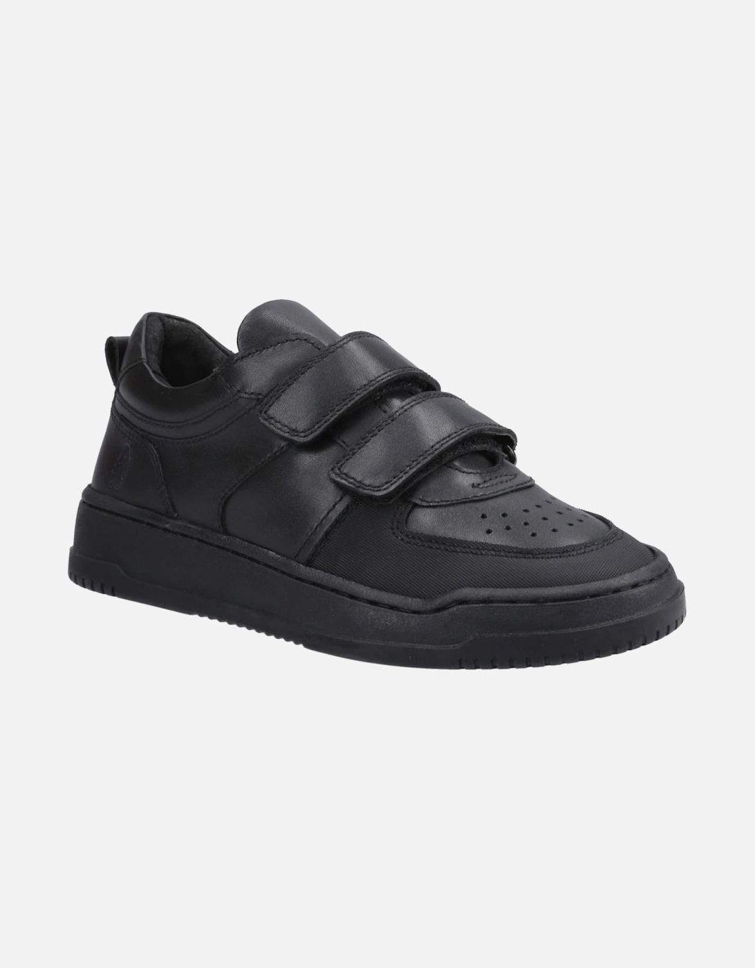 Hush Puppies Boys Black  Daxton Leather Junior Trainers - Size UK 2 / Eu 34 / Us 3 Kids