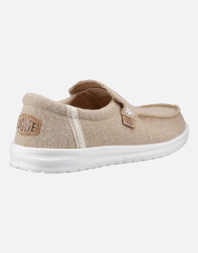 HEYDUDE Mikka Jute Linen Men's Irish Cream Moccasins Shoes