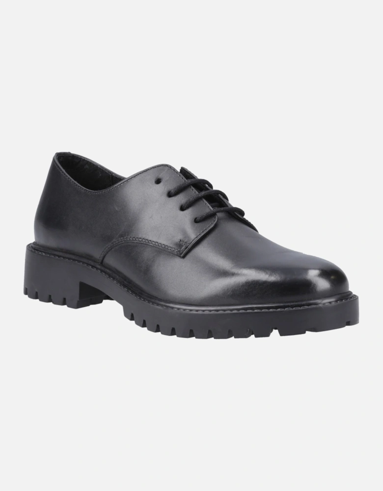 Aubrey Lace Up Snr Leather Girls's Black Derby Shoes