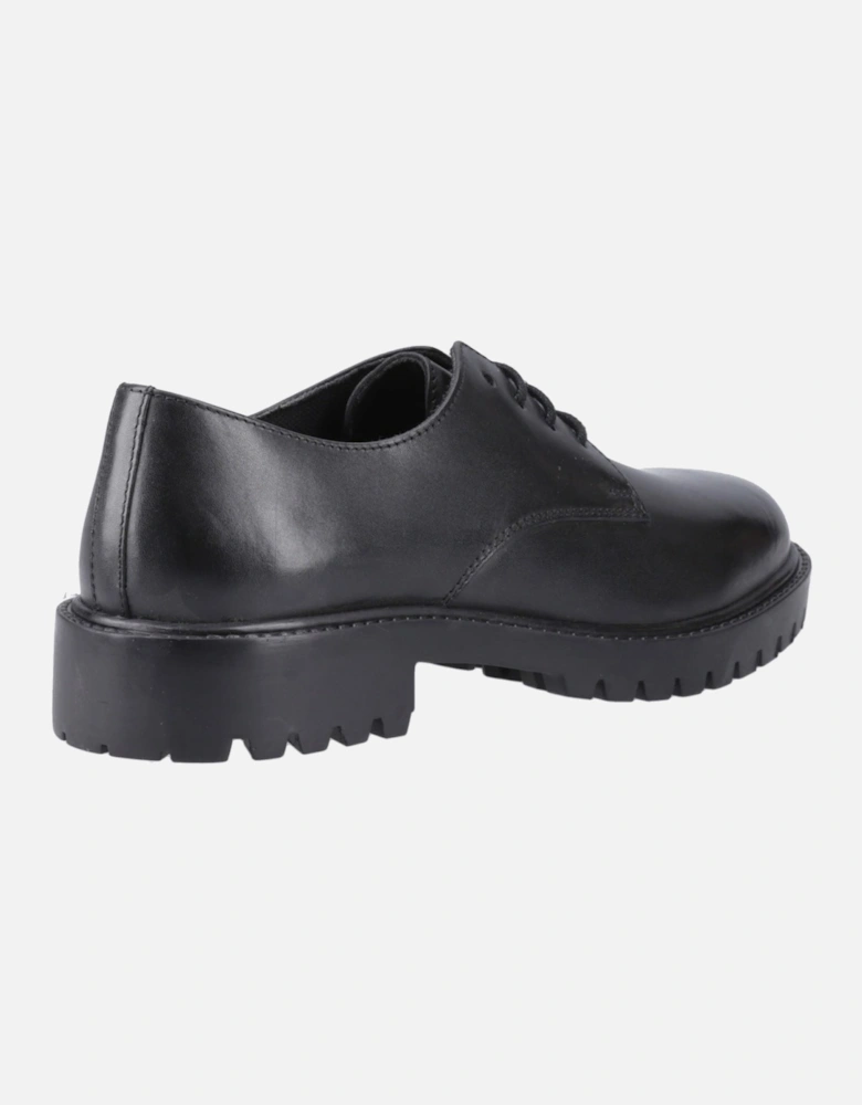 Aubrey Lace Up Snr Leather Girls's Black Derby Shoes