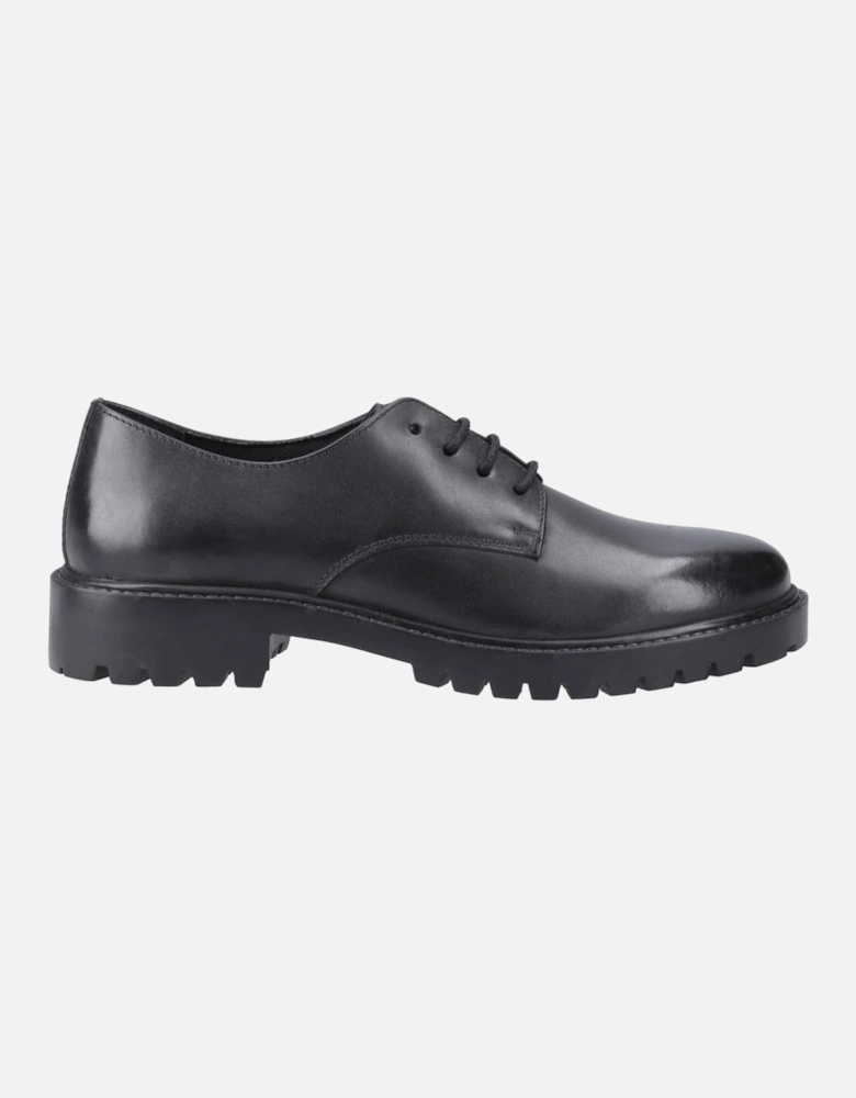 Aubrey Lace Up Snr Leather Girls's Black Derby Shoes