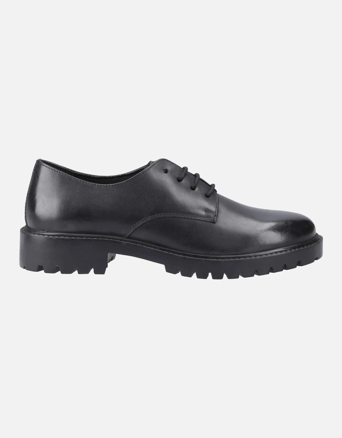 Aubrey Lace Up Snr Leather Girls's Black Derby Shoes