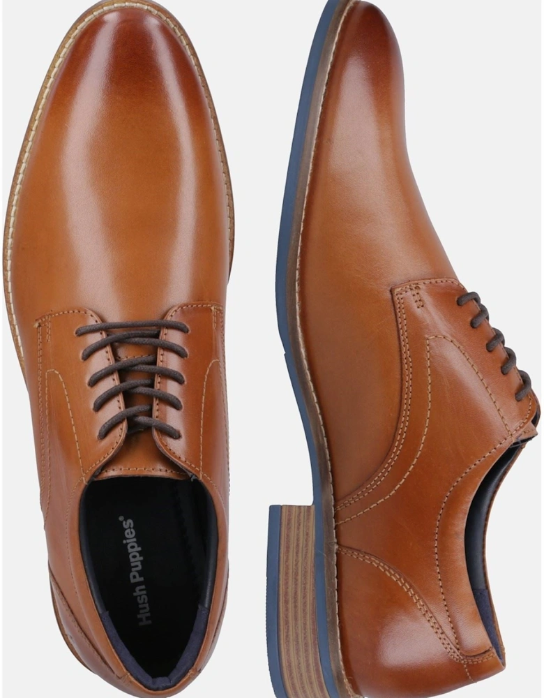 Damien Lace Up Leather Men's Tan Lace-Up Shoes