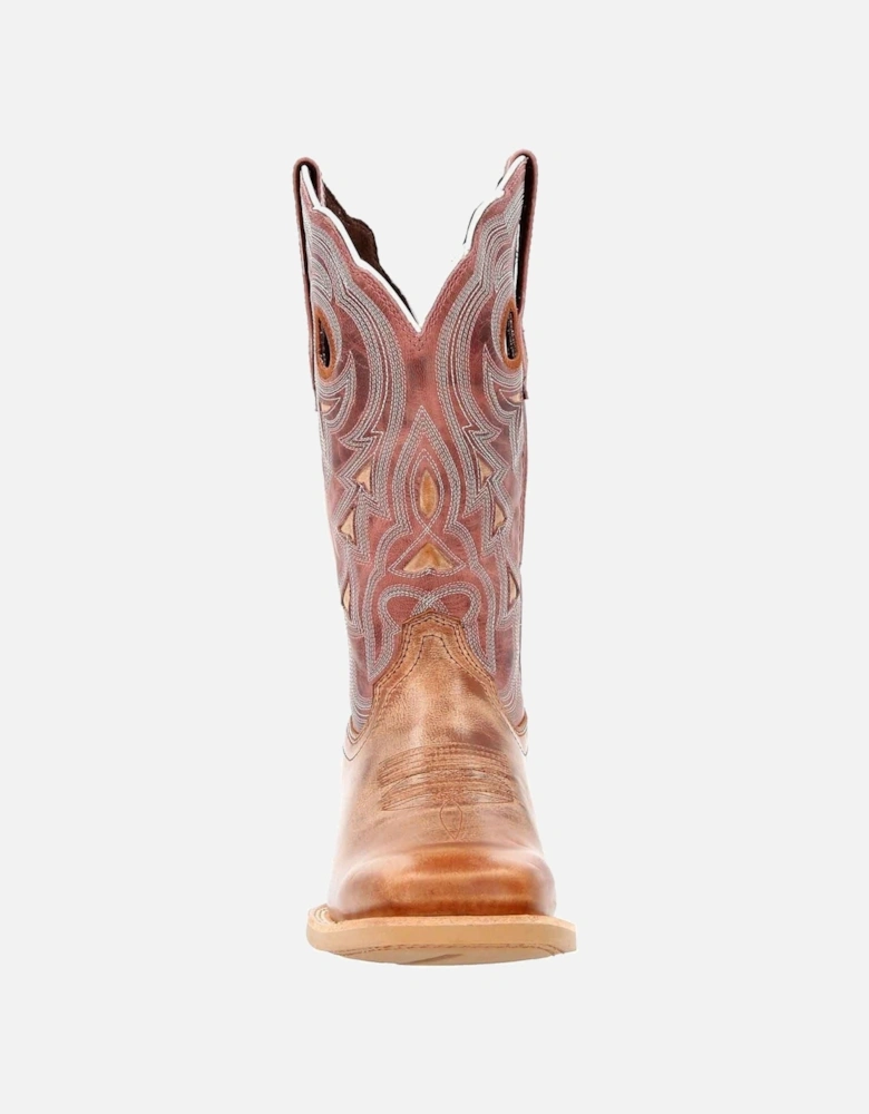Lady Rebel Pro Leather Women's Dusty Brown/Sky Blue Boots
