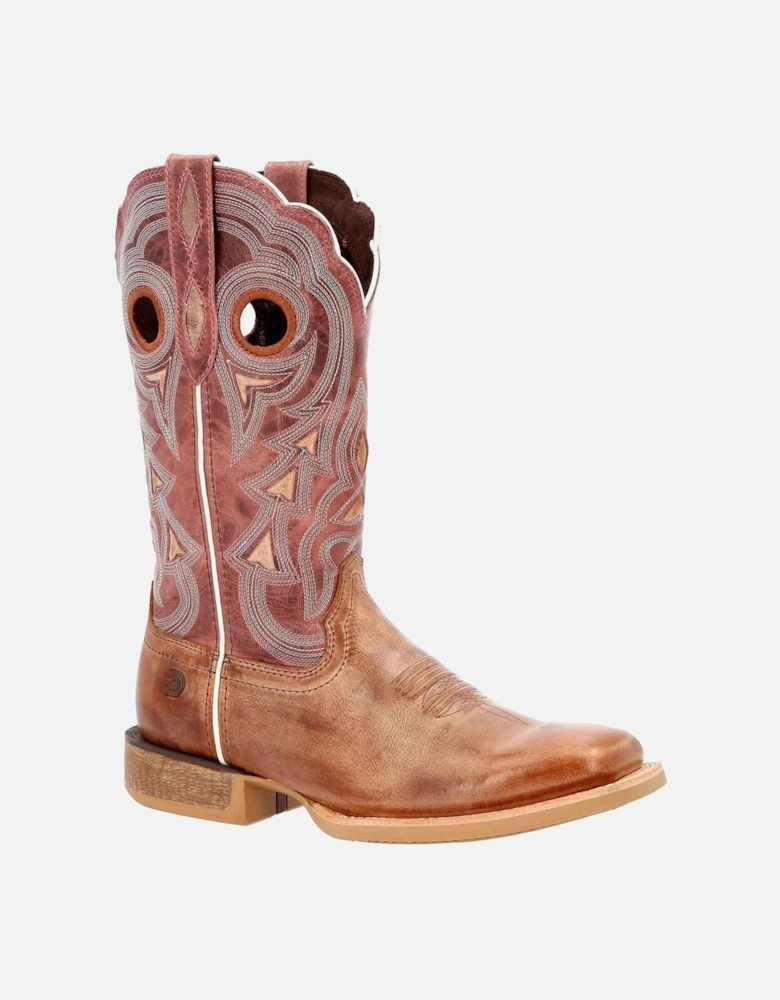 Lady Rebel Pro Leather Women's Dusty Brown/Sky Blue Boots
