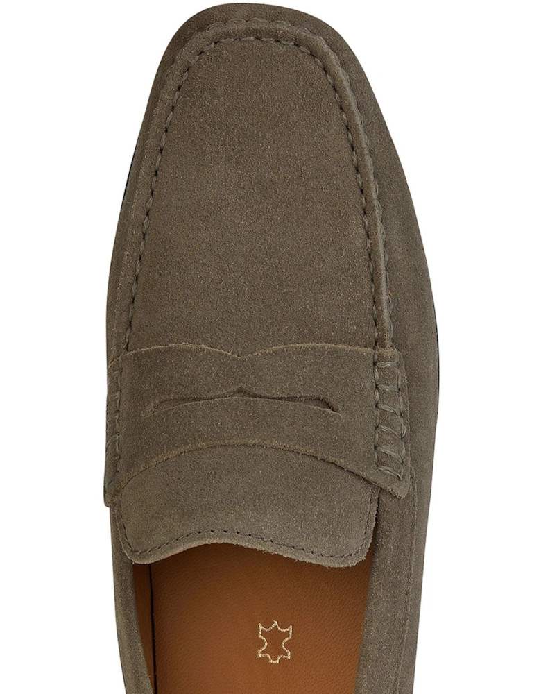 U KOSMOPOLIS + GRIP Leather Men's Taupe Loafers