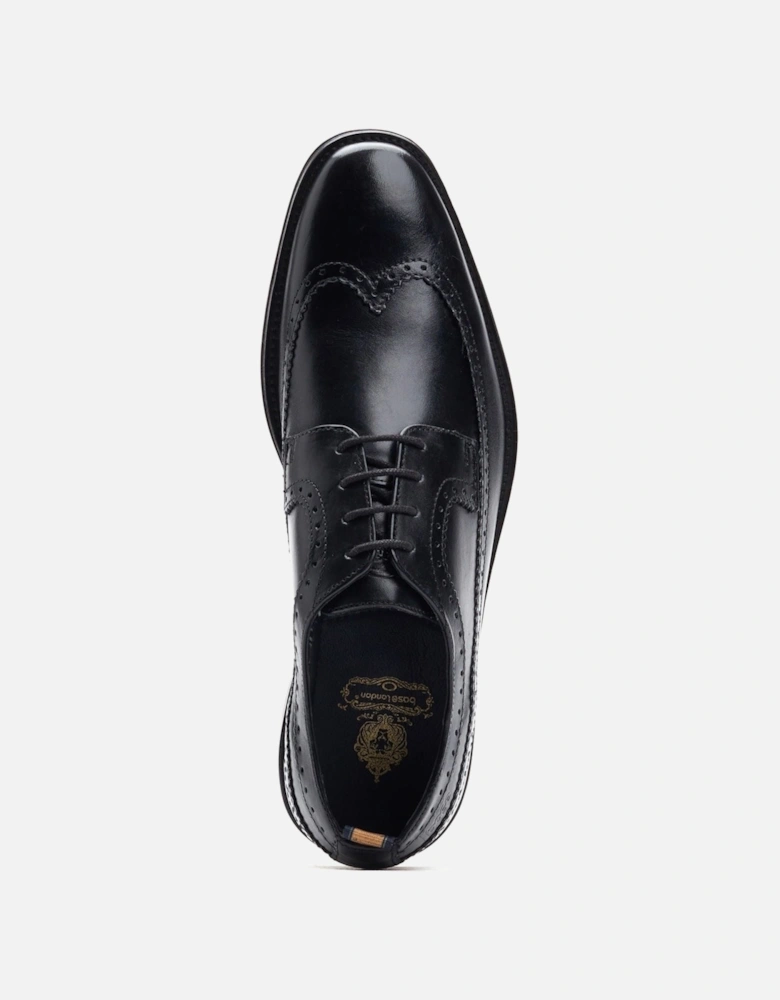 London Havisham Leather Men's Black Brogues Shoes