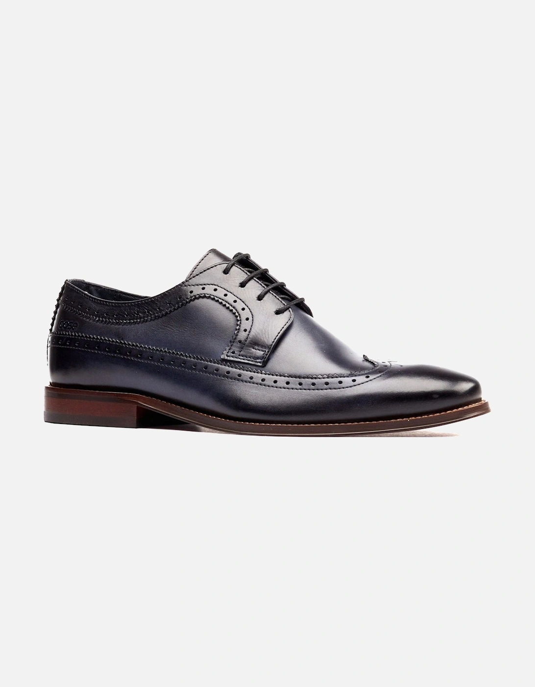 London Havisham Leather Men's Navy Derby Shoes, 6 of 5