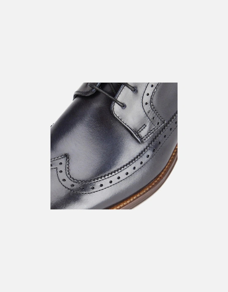 London Havisham Leather Men's Navy Derby Shoes