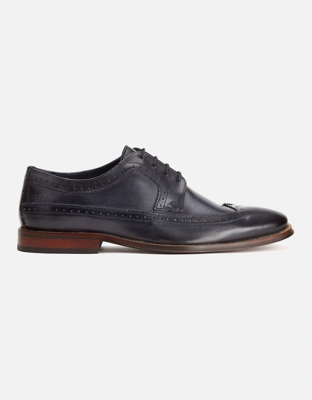 London Havisham Leather Men's Navy Derby Shoes