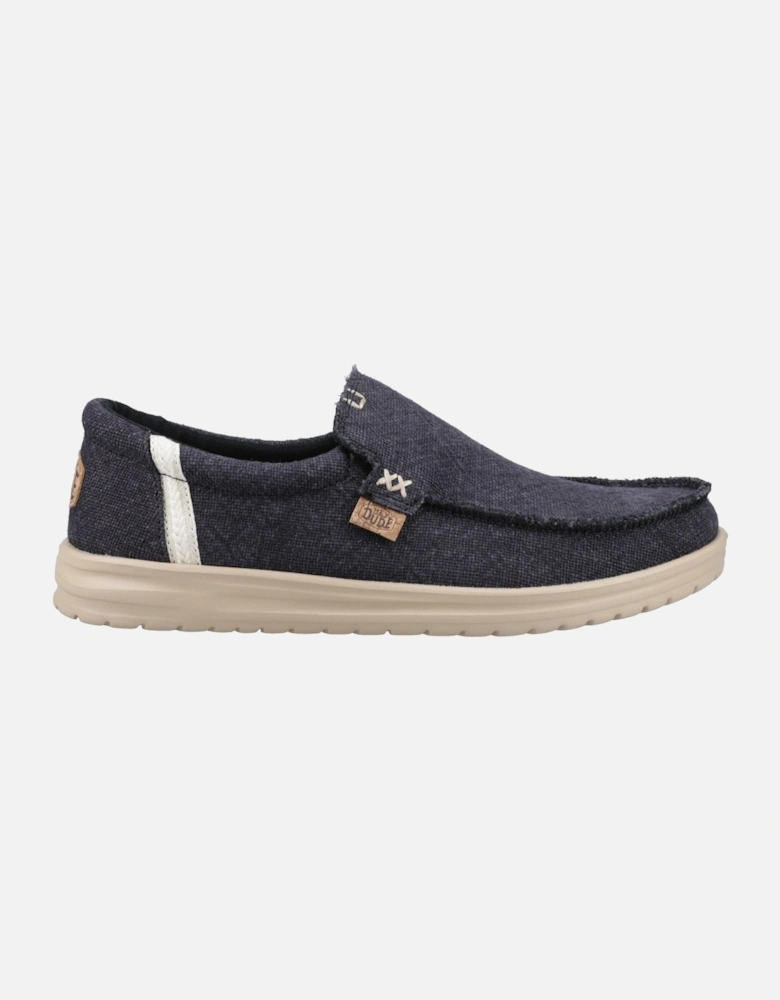HEYDUDE Mikka Jute Linen Men's Black/Irish Cream Moccasins Shoes