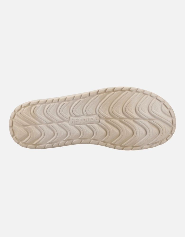 HEYDUDE Mikka Jute Linen Men's Black/Irish Cream Moccasins Shoes