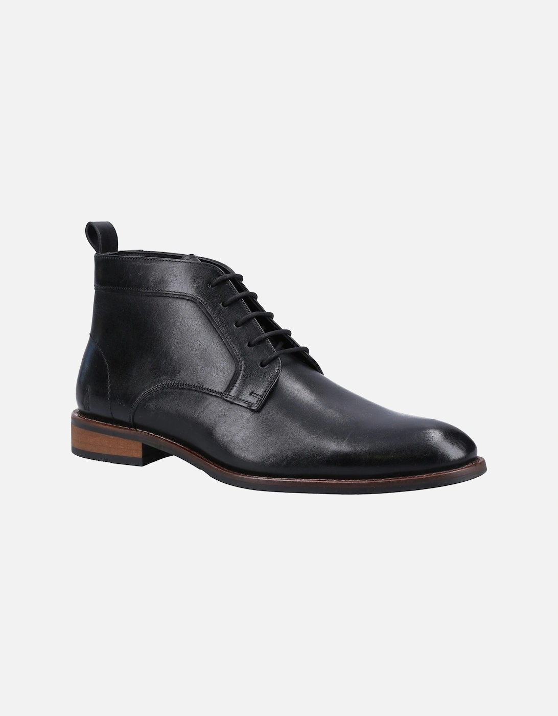 Declan Lace Leather Men's Black Boots, 6 of 5