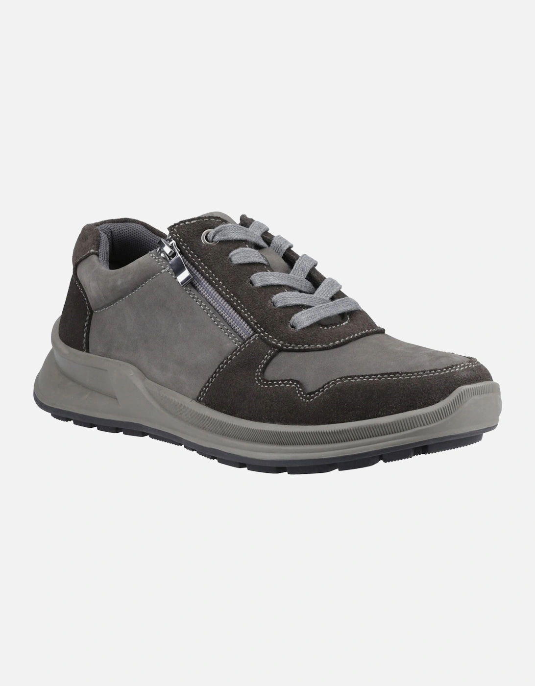 Alexander Leather Men's Grey Lace-Up Shoes, 6 of 5