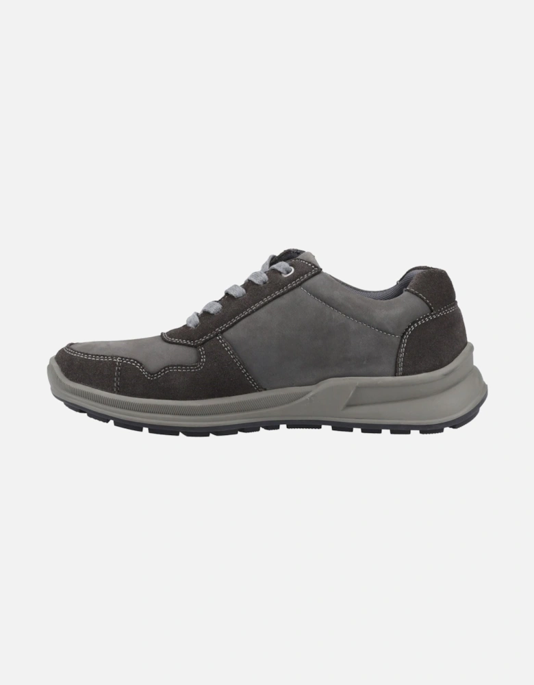 Alexander Leather Men's Grey Lace-Up Shoes