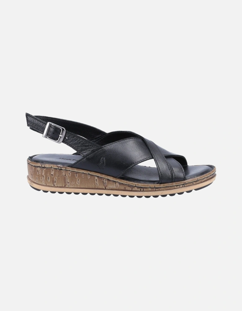 Elena Leather Women's Black Wedges