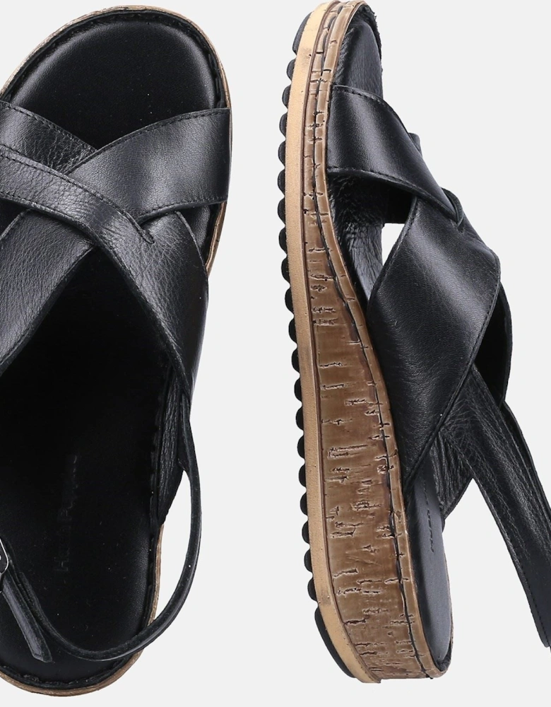 Elena Leather Women's Black Wedges