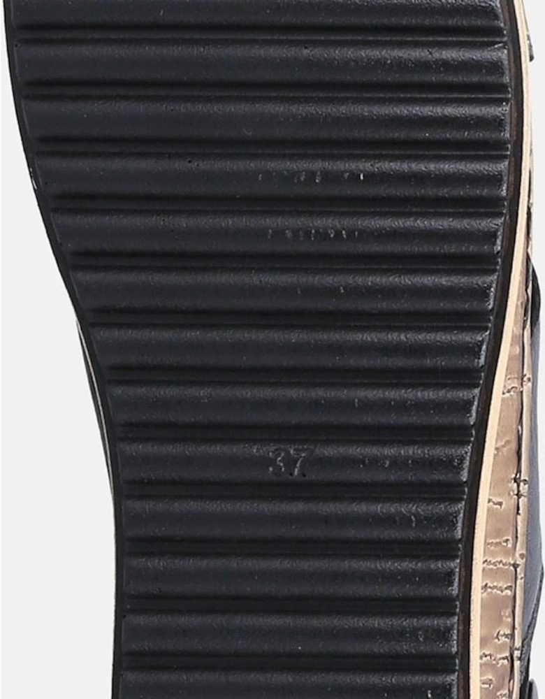 Elena Leather Women's Black Wedges