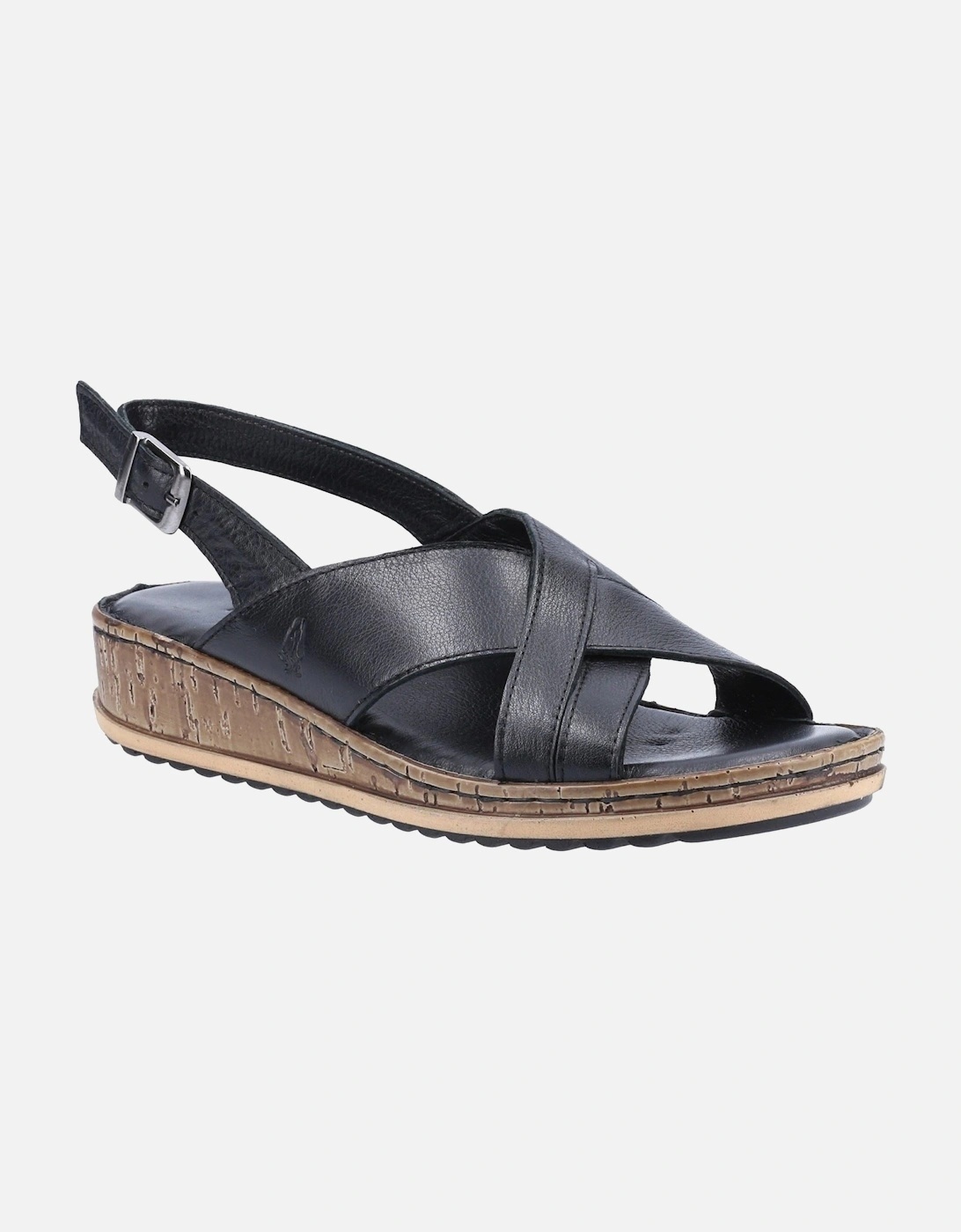 Hush Puppies Women's Hush Puppies Elena Leather Women's Black Wedges
