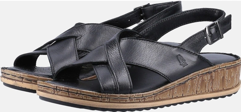 Elena Leather Women's Black Wedges