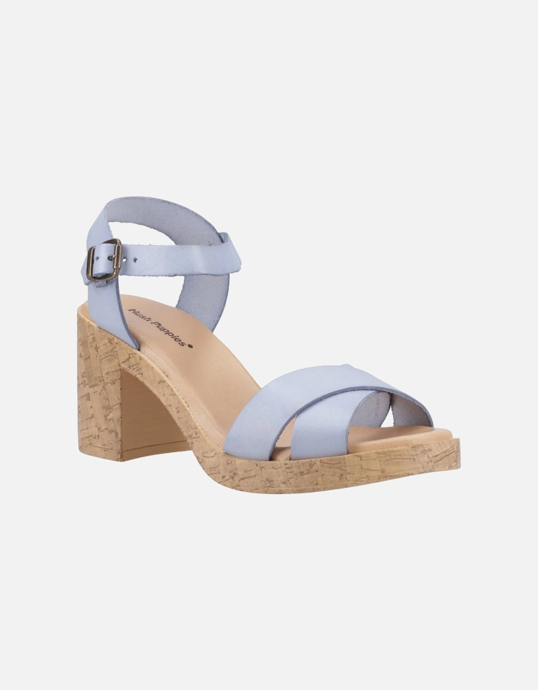 Georgia Cork Leather Women's Blue Sandals, 6 of 5