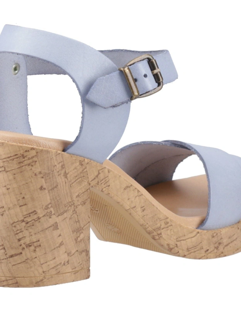 Georgia Cork Leather Women's Blue Sandals
