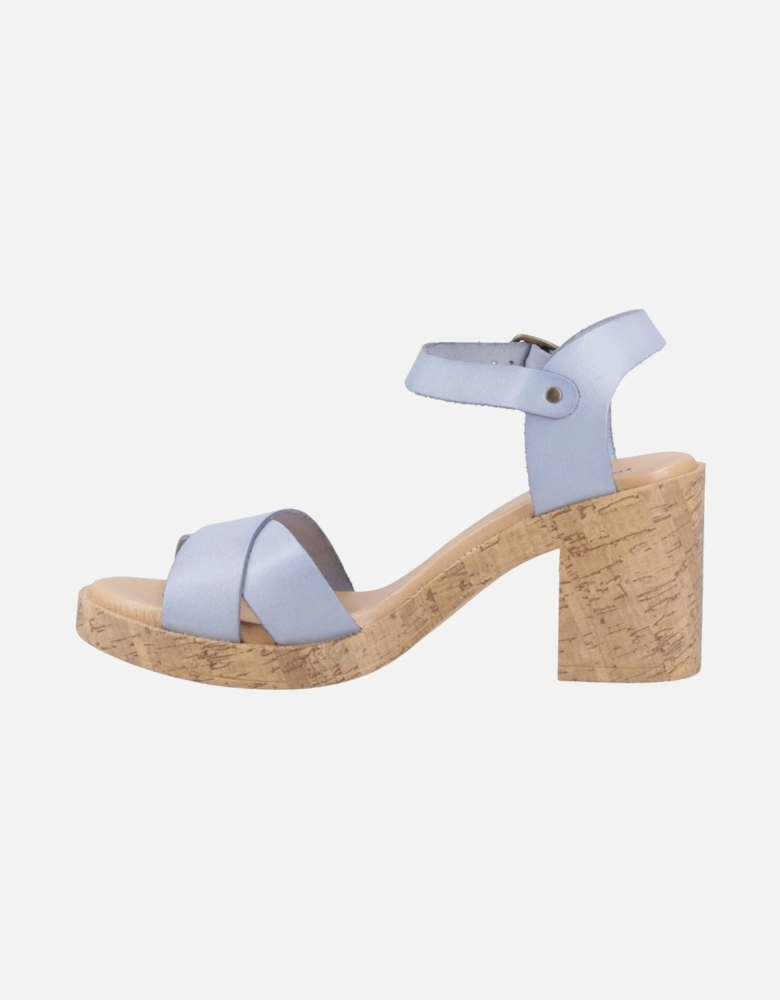 Georgia Cork Leather Women's Blue Sandals
