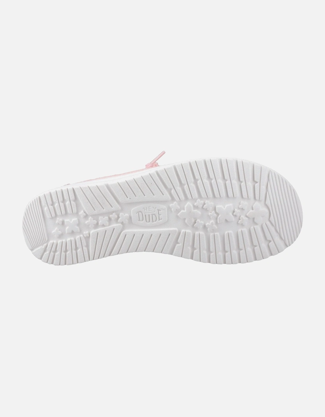 HEYDUDE Wendy Eyelet Lace Cotton Blend Women's Pale Pink Moccasins Shoes