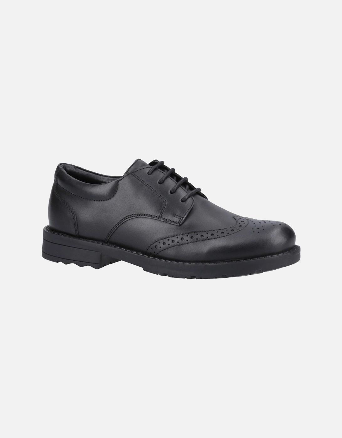 Hush Puppies Boys Black  Brian Leather Junior Brogues - Size UK 10 / Eu 28 / Us 10.5 Kids