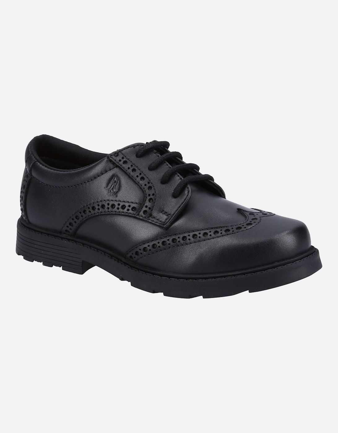 Hush Puppies Boy's Hush Puppies Jacob Leather Youth Black Brogues