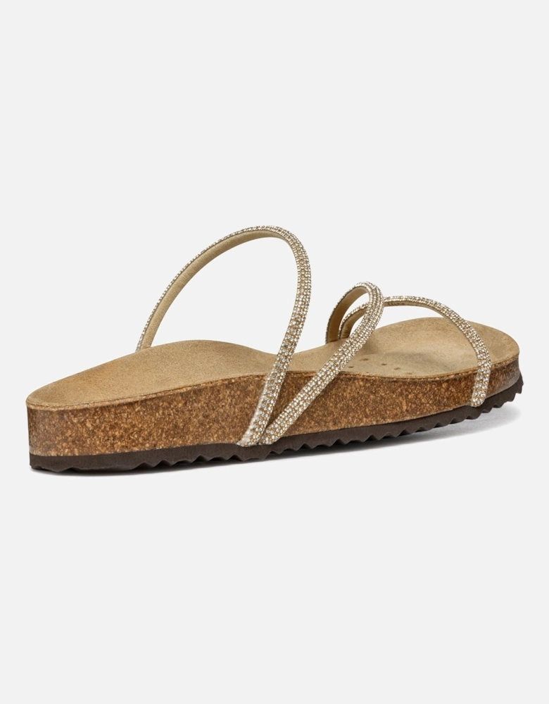 D BRIONIA R Polyester Women's Light Taupe Sandals