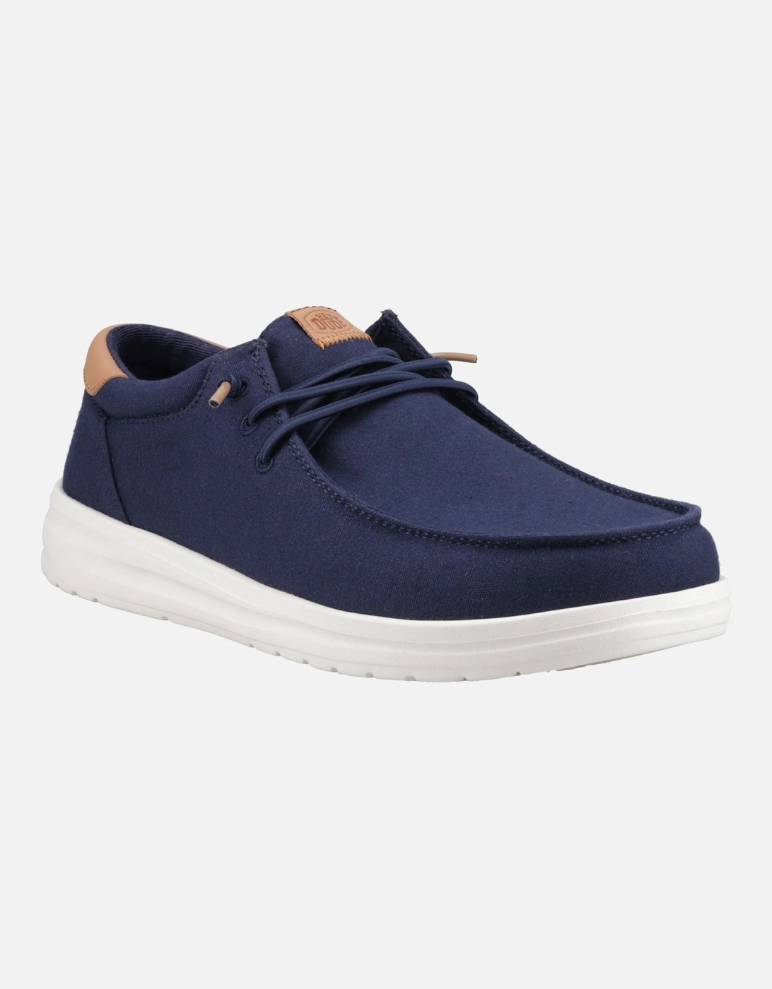 HEYDUDE Paul Canvas Cotton Men's Navy Blazer Moccasins Shoes, 10 of 9