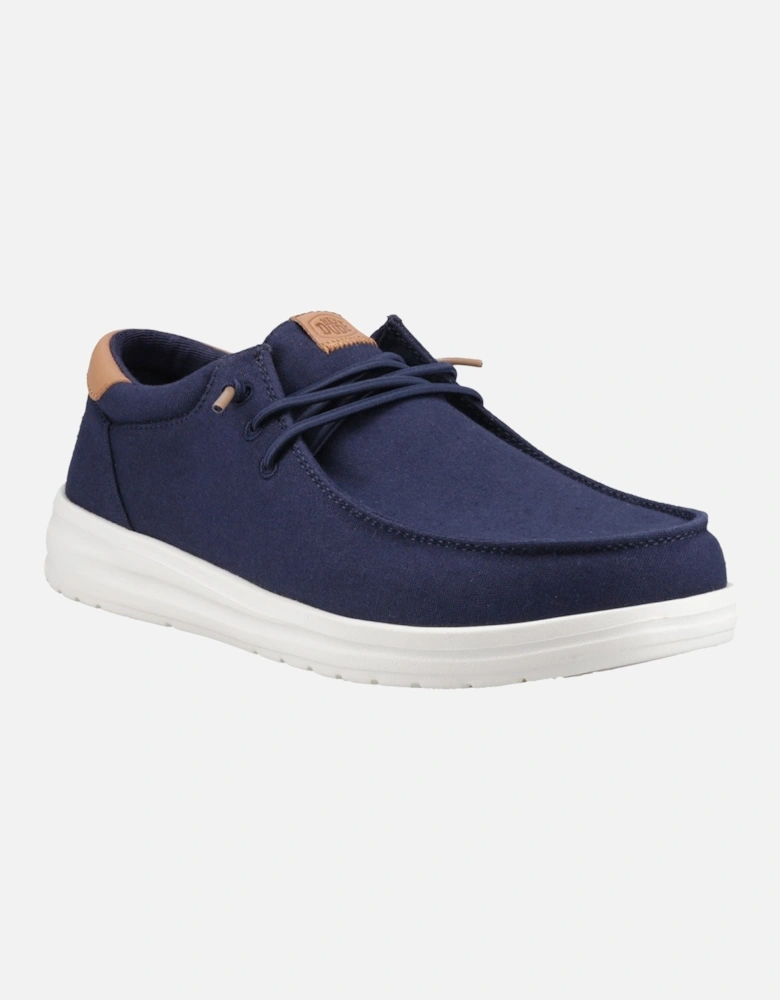 HEYDUDE Paul Canvas Cotton Men's Navy Blazer Moccasins Shoes
