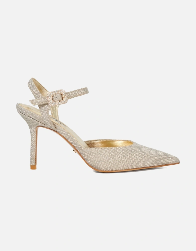 Dune Channel Wide Fit Women's Gold Shoes