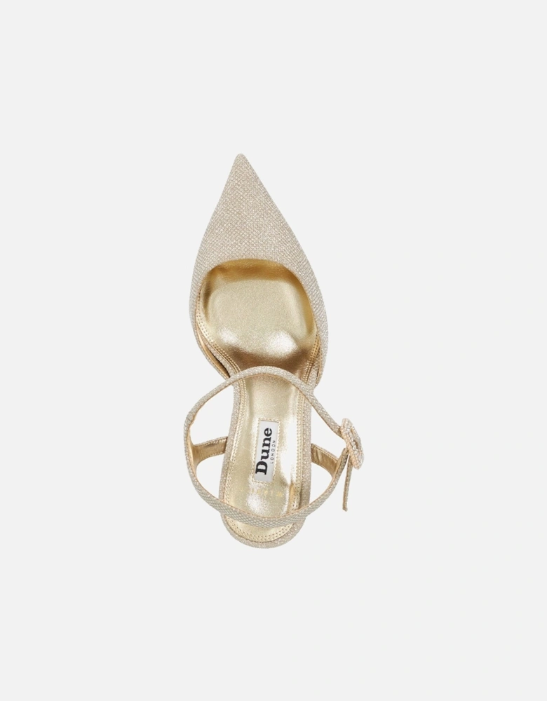 Dune Channel Wide Fit Women's Gold Shoes