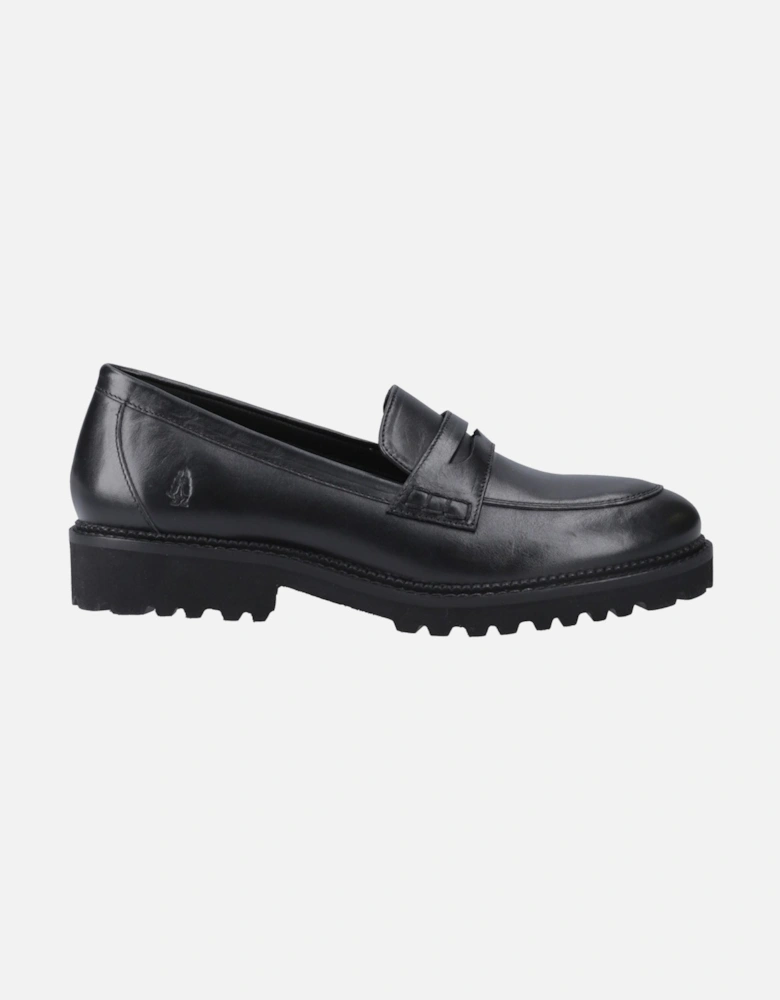 Grazia Leather Girls's Black Loafers