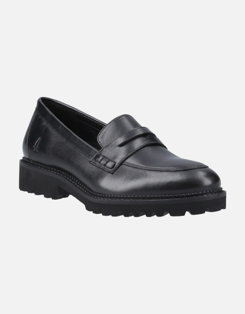 Grazia Leather Girls's Black Loafers