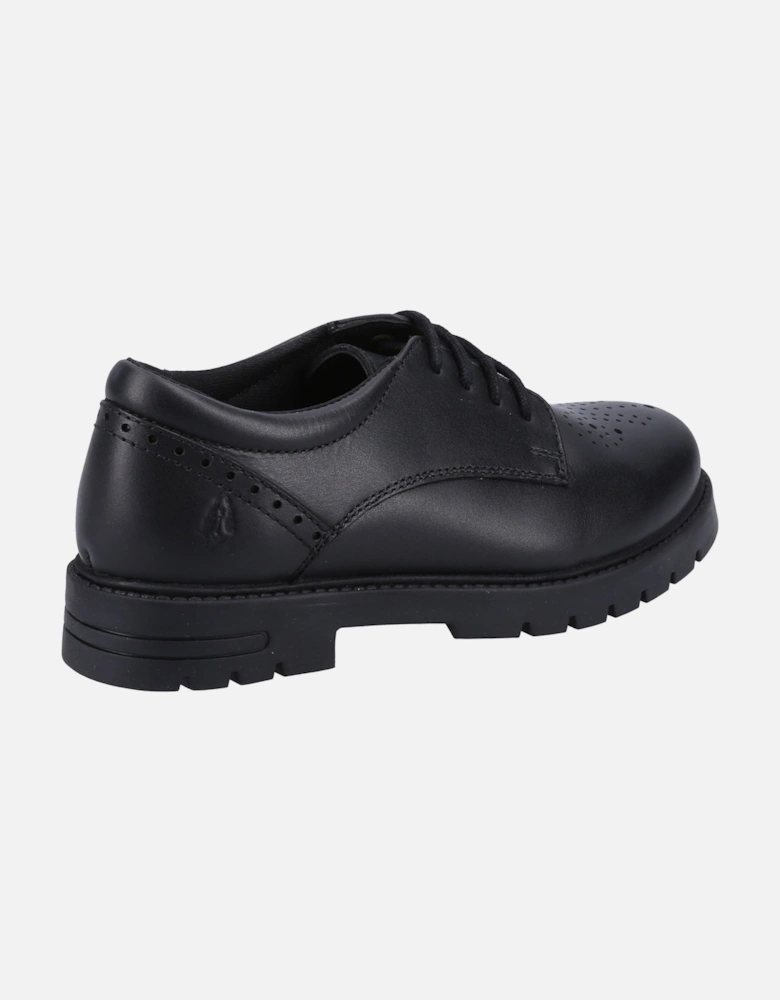 Jayne Lace Up SNR Leather Girls's Black Lace-Up Shoes