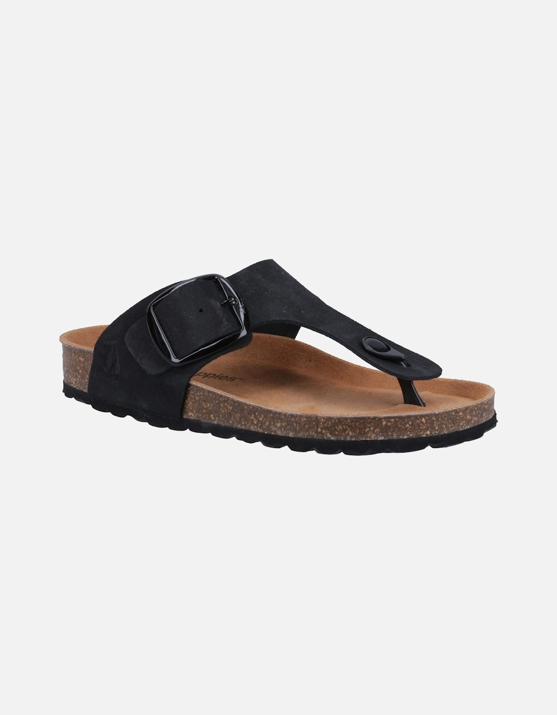 Billie Suede Women's Black Sandals, 5 of 4