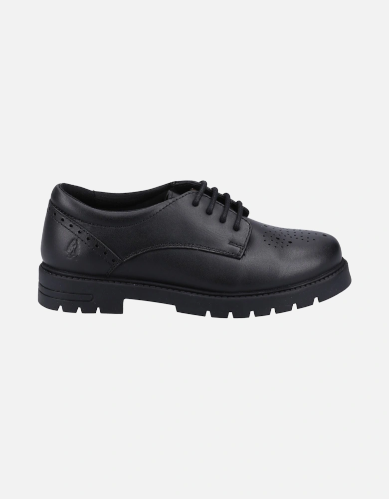 Jayne Lace Up SNR Leather Girls's Black Lace-Up Shoes