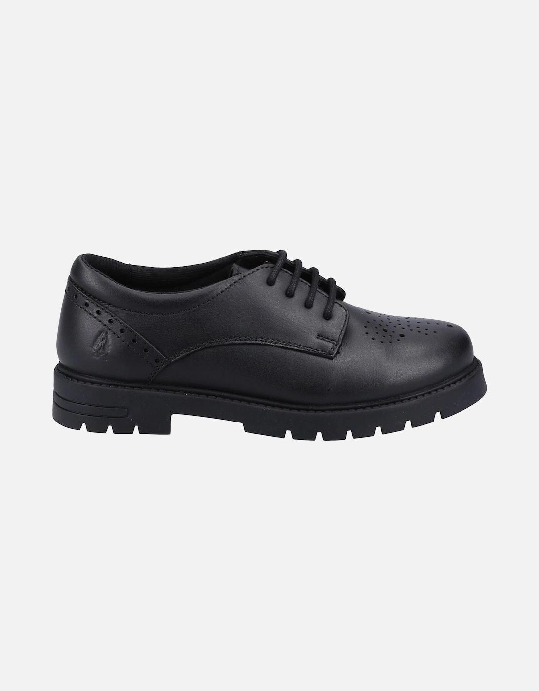 Jayne Lace Up SNR Leather Girls's Black Lace-Up Shoes