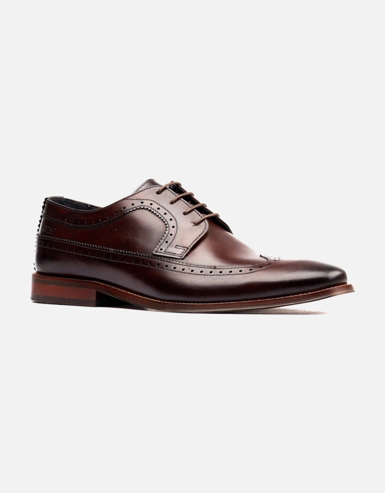 London Havisham Leather Men's Brown Derby Shoes