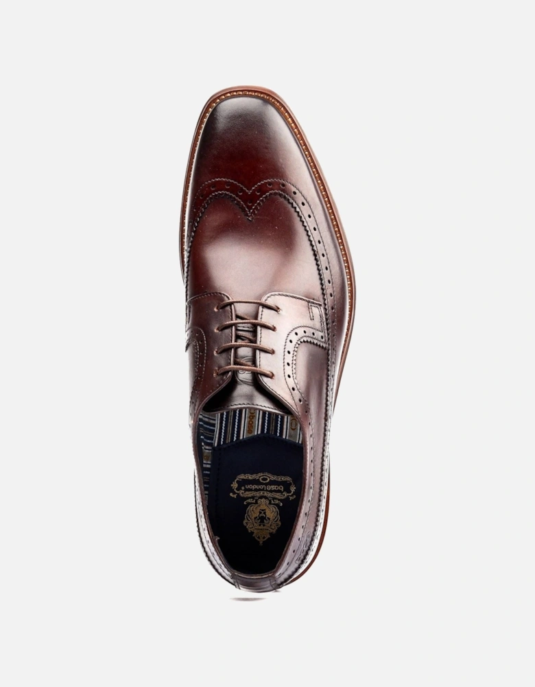 London Havisham Leather Men's Brown Derby Shoes