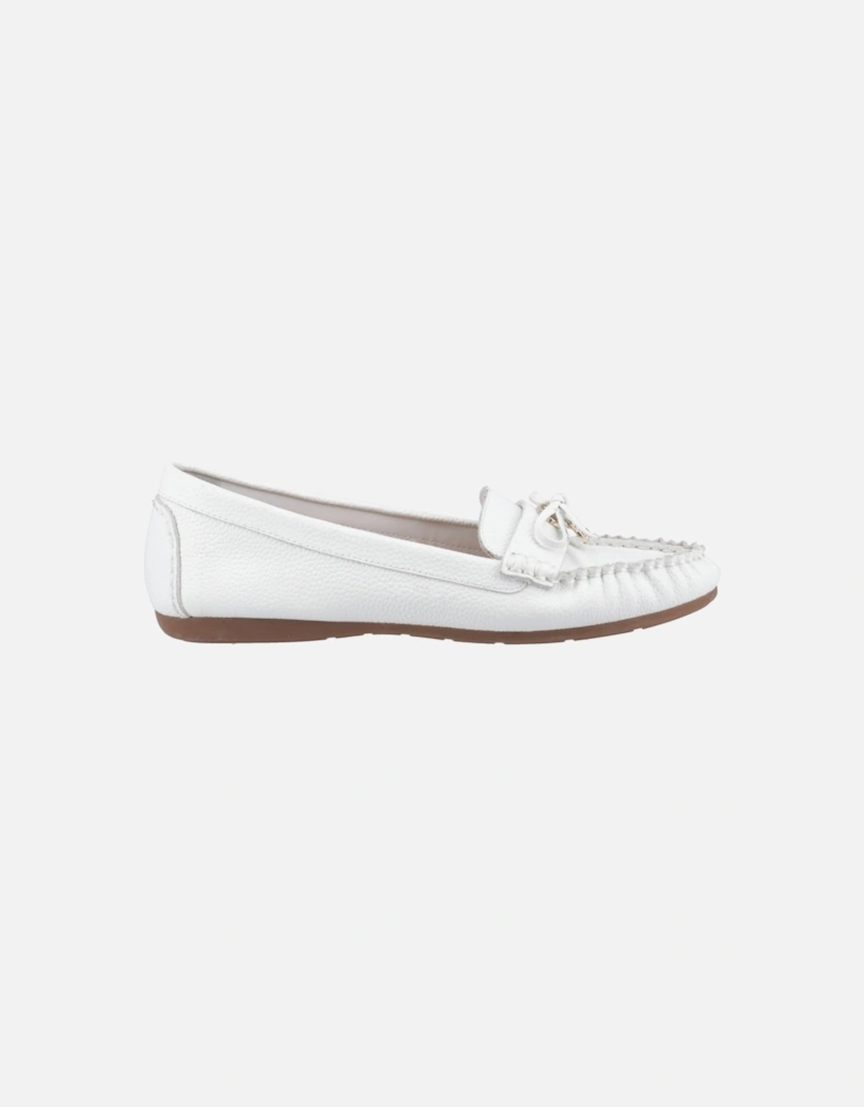 Dune Grovers Leather Women's White Moccasins Shoes