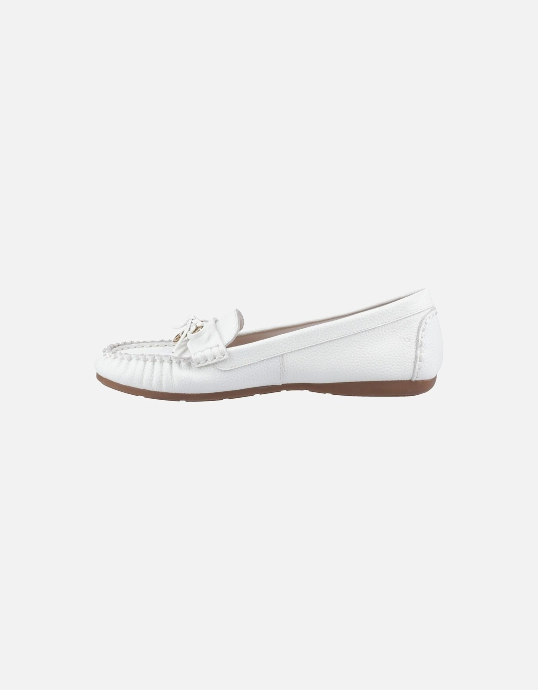 Dune Grovers Leather Women's White Moccasins Shoes