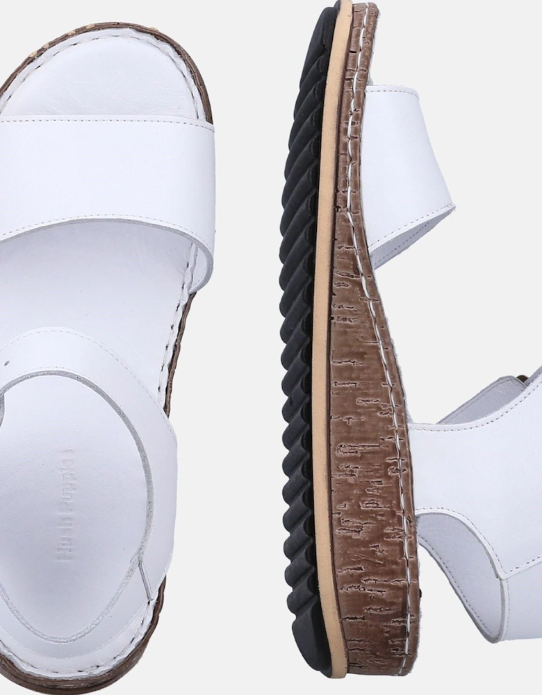 Ellie Leather Women's White Sandals