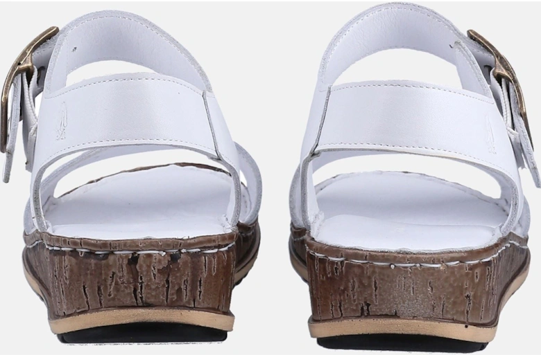 Ellie Leather Women's White Sandals
