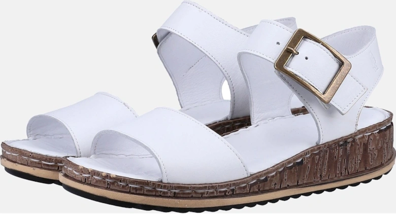 Ellie Leather Women's White Sandals